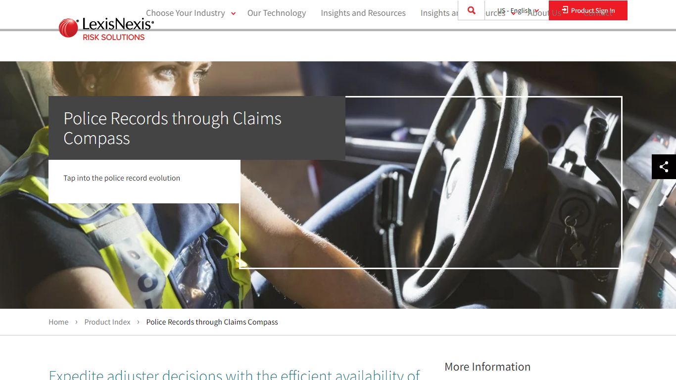Get Police Records through Claims Compass - LexisNexis Risk Solutions
