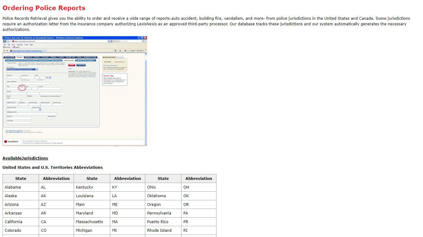 Ordering Police Reports - Accurint